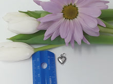 Load image into Gallery viewer, ps7179 - Small Sterling Silver Heart with Beaded Edges (Right Charm)