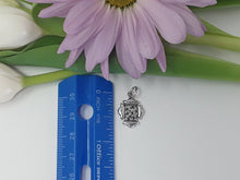 Load image into Gallery viewer, ps7132 - Short Sterling Silver Cross with XX’s and Puffy Edges (Left Charm)