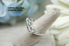 Load image into Gallery viewer, rs5079 - Sterling Silver Multi Longhorn Stack Ring