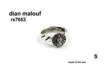 Load image into Gallery viewer, rs7653 - Small Sterling Round Virgin On Round Sterling Twist Band