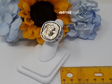 Load image into Gallery viewer, rb5102 - 14K Cast Of Roman Coin Sterling Silver Coliseum Sides And Top