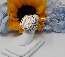 Load image into Gallery viewer, rb5102 - 14K Cast Of Roman Coin Sterling Silver Coliseum Sides And Top