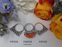 Load image into Gallery viewer, rs3073 - African Zag Stack Ring Sterling Silver With Choice Of 1/2 Moon Hand Cut Stone