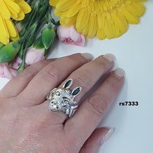 Load image into Gallery viewer, rs7333 sterling silver Texas donkey ring