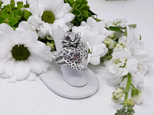 Load image into Gallery viewer, rs7643 - Large Sterling Silver Sacred Heart Ring With xx's And Three Silver Crosses