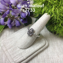 Load image into Gallery viewer, rs7733 - Sterling Silver Virgin De Guadalupe Charm Ring Small With Beaded Band