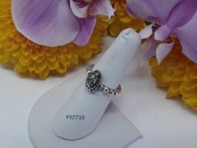 Load image into Gallery viewer, rs7733 - Sterling Silver Virgin De Guadalupe Charm Ring Small With Beaded Band