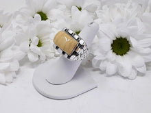 Load image into Gallery viewer, rs8171 - Weave Ring with Square Top And 1/2 Moon Stone