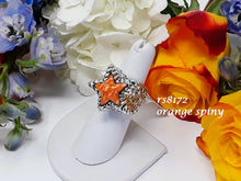 Load image into Gallery viewer, rs8172 - Sterling Silver Star Shank Ring w/Braid and Cut Stone