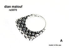 Load image into Gallery viewer, rs5070 - Sterling Silver Crosshatch Ring Guard (Ring on Right)
