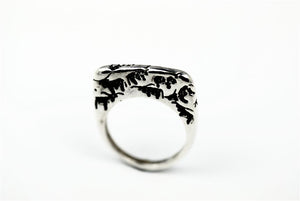 rs5079 - Sterling Silver Multi Longhorn Stack Ring