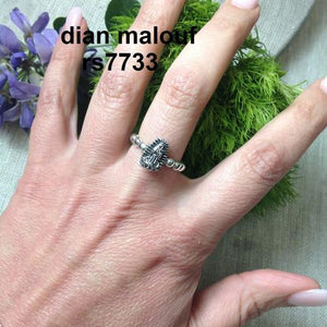 rs7733 - Sterling Silver Virgin De Guadalupe Charm Ring Small With Beaded Band