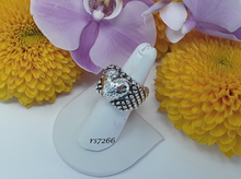 Load image into Gallery viewer, rs7266 - Sterling Silver Crosshatch Square Heart Ring
