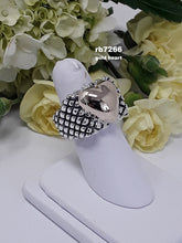 Load image into Gallery viewer, rb7266 sterling silver crosshatch square ring w/ 14k heart
