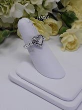 Load image into Gallery viewer, rs5001 heart charm ring beaded band
