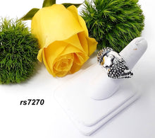 Load image into Gallery viewer, rs7270 ss caviar top ring zigzag
