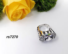 Load image into Gallery viewer, rs7270 ss caviar top ring zigzag

