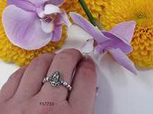 Load image into Gallery viewer, rs7733 - Sterling Silver Virgin De Guadalupe Charm Ring Small With Beaded Band
