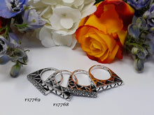 Load image into Gallery viewer, rs7768 - Flat Sterling Silver Triangle Top w/Triangle and X&#39;s On Shank
