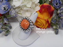 Load image into Gallery viewer, rs8244 - Large Sterling Silver Checkerboard Sided Ring With Hand Cut Cabochon Stone
