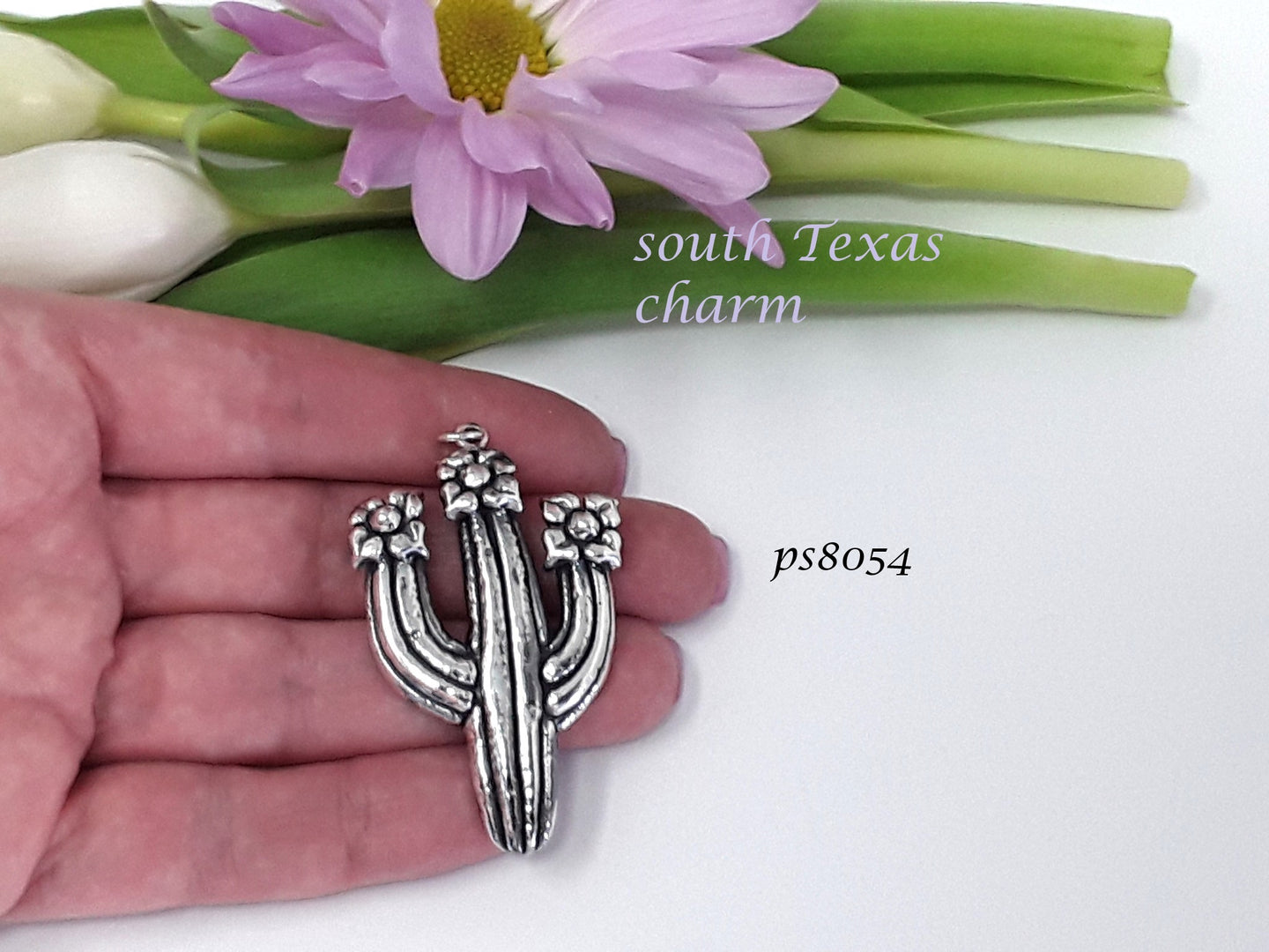 ps5084 - Large Sterling Silver Cactus